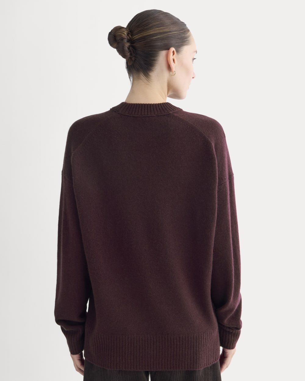 Cashmere Boyfriend Sweater | Wine - Image 6