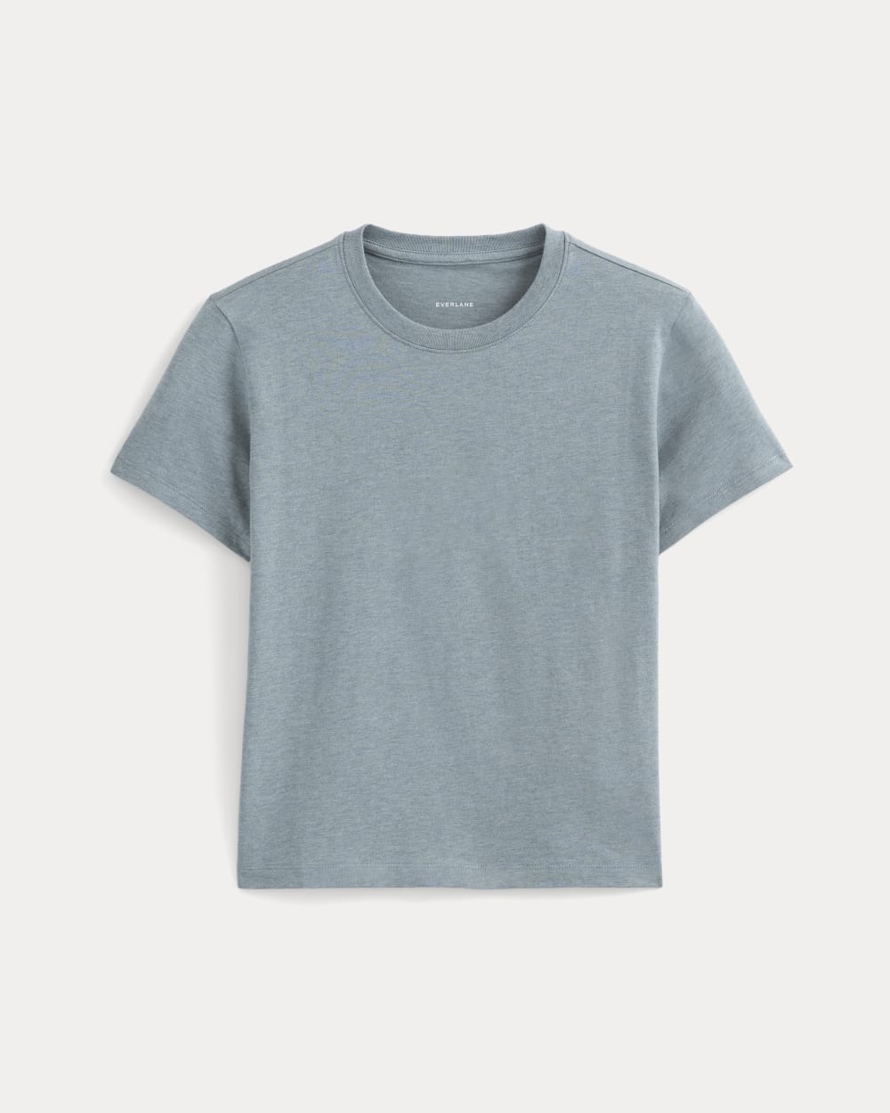 The Box-Cut Tee in Essential Cotton | Heathered Sea | No Pocket - Image 2