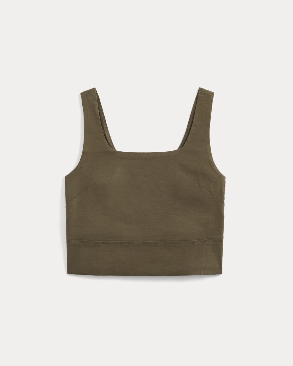 Square Tank in Stretch Linen | Beech - Image 2