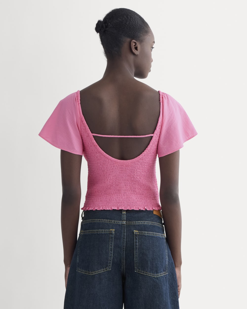 The Gauze Smocked Top | Deep Pink - Image 5