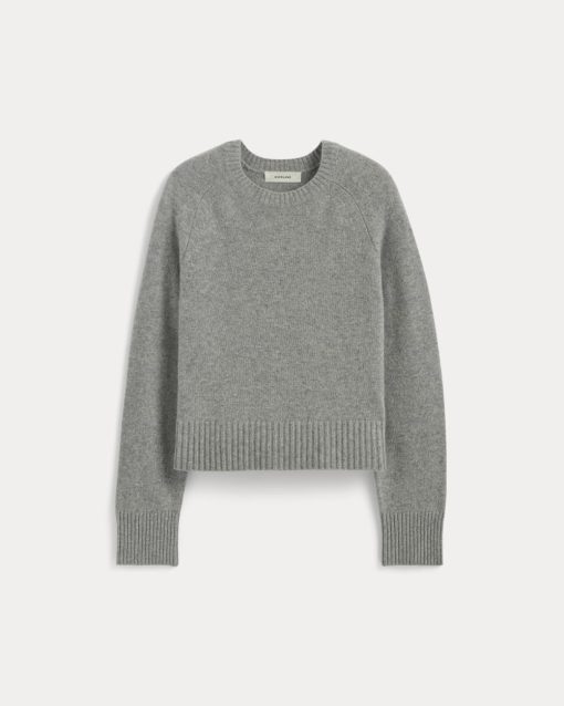 Alternative view of The Boxy Crew in Cashmere | Light Heather Grey