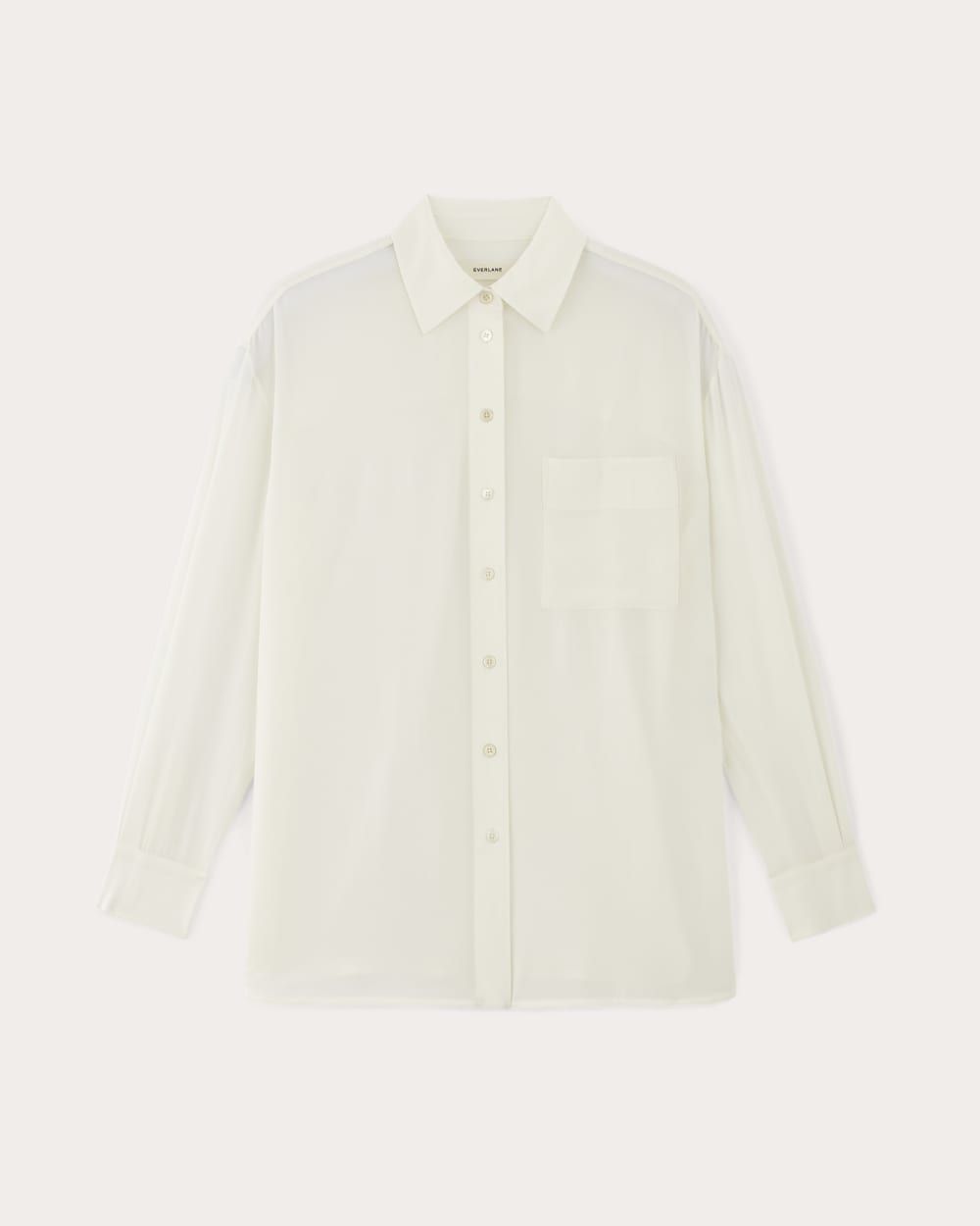 The Boyfriend Shirt in Washable Silk | Off-White - Image 2