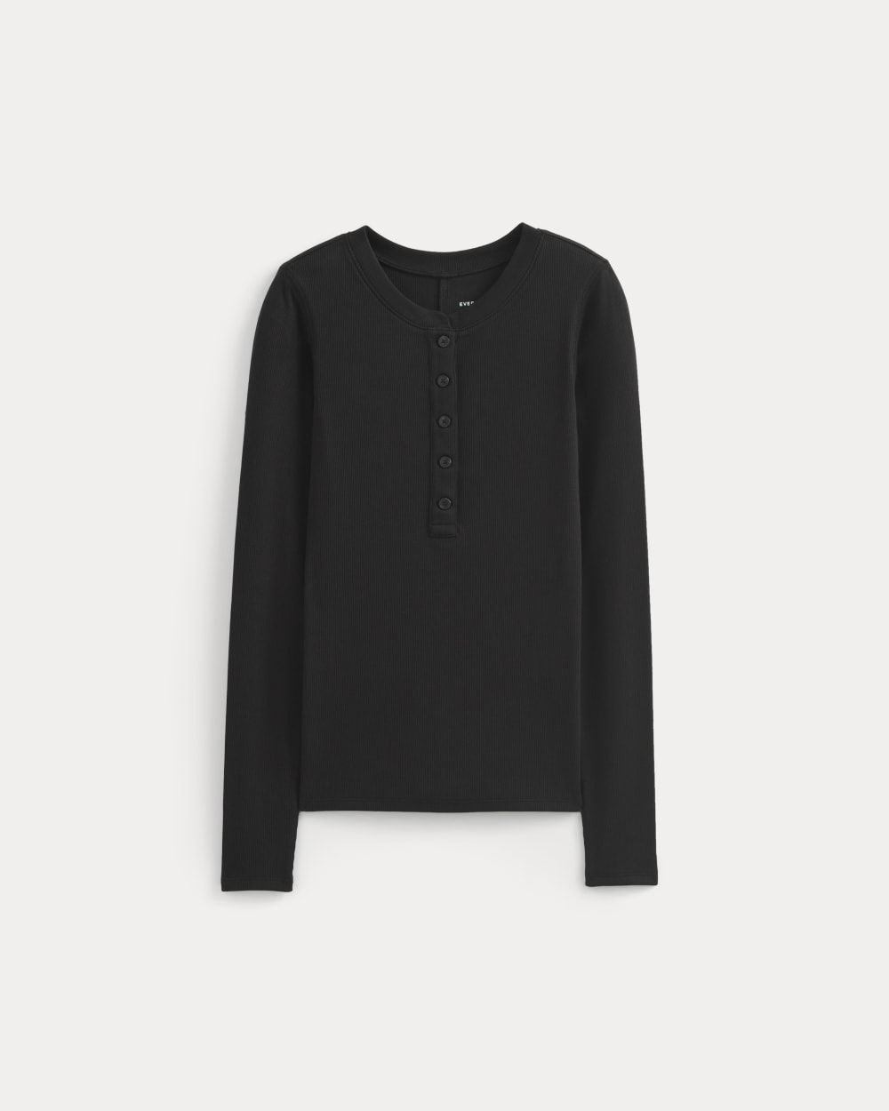 The Luxe Rib Henley | Black - Image 2