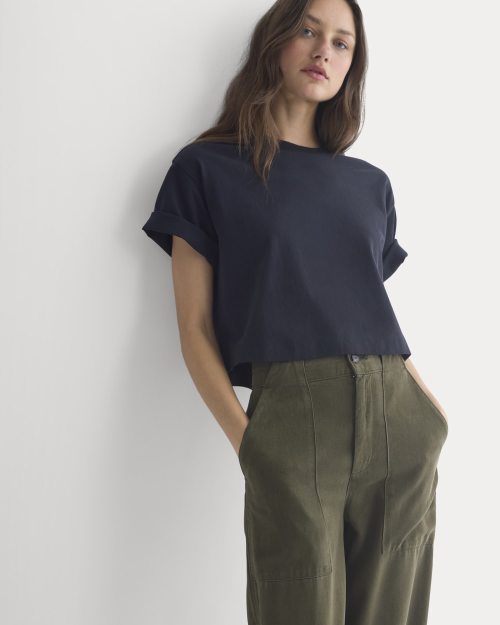 Patch Pocket Ballon Pant in Buttersoft | Olive Night - Image 5