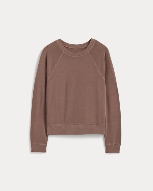 Alternative view of The Off-Duty Long-Sleeve Tee | Brown Garment Dye