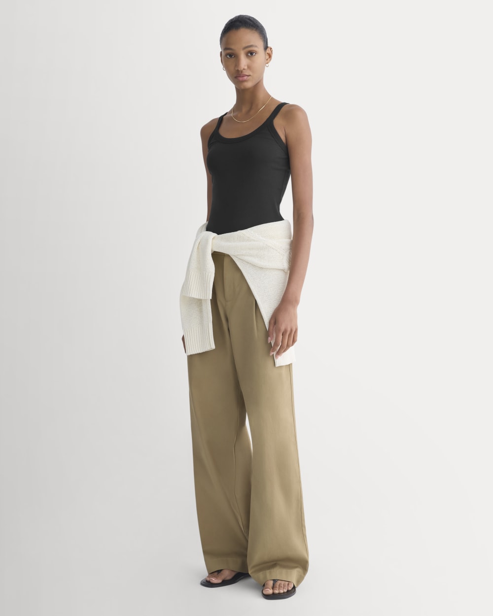 Soft Stretch U-Neck Tank | Black - Image 3
