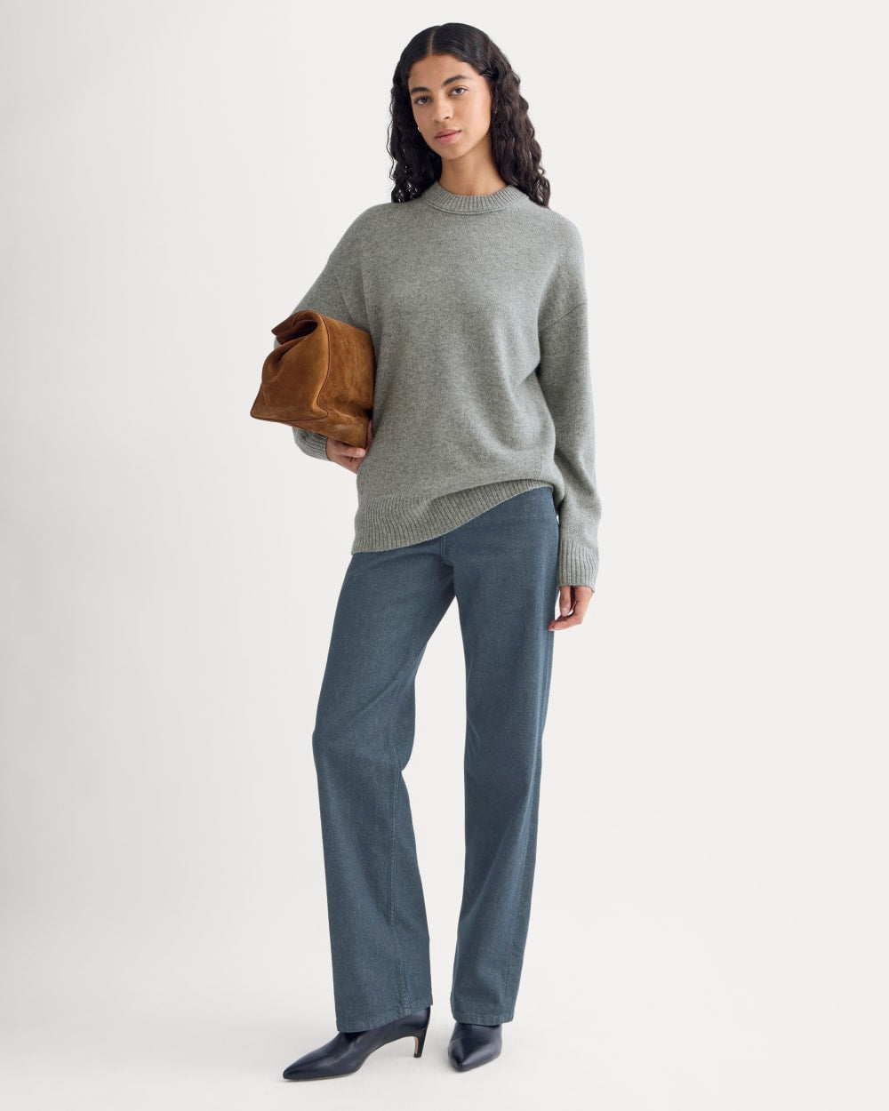 Cashmere Boyfriend Sweater | Husky Gray - Image 4