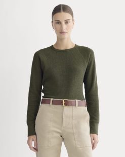 Slim-Fit Crew in Cozy Waffle | Heather Beech