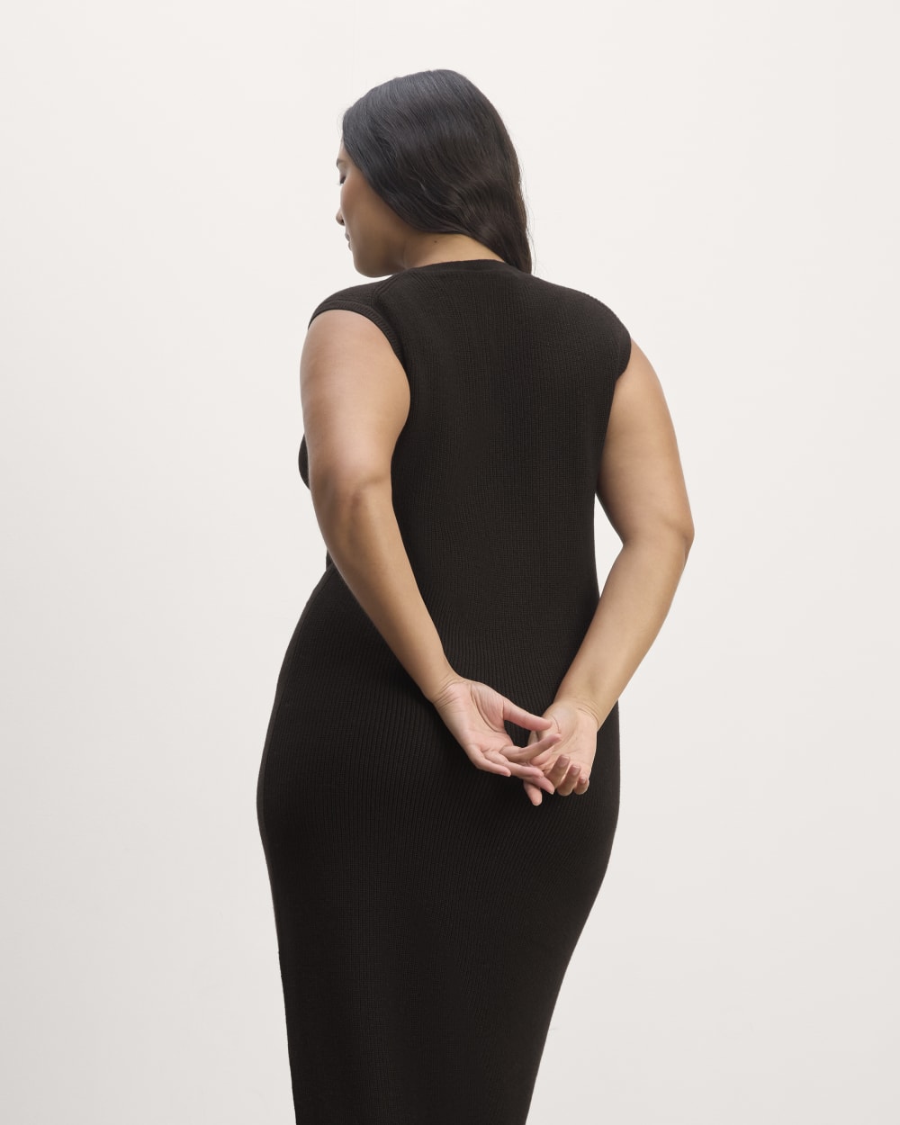 The Midi Dress in Everyday Cotton | Black - Image 6