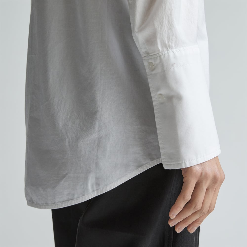 The Silky Cotton Balloon Sleeve Top | White - Image 5