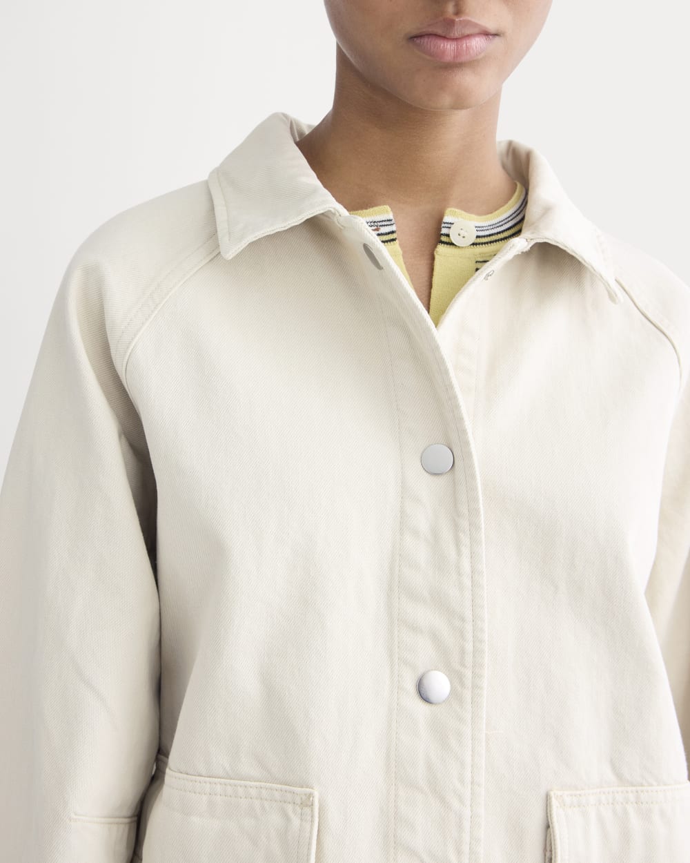 Cropped Denim Jacket | Garment-Dyed Sand - Image 5