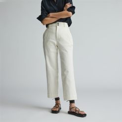 Alternative view of The Organic Straight-Leg Pant | Bone