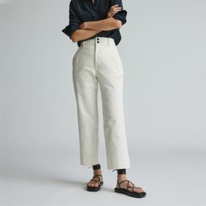 Alternative view of The Organic Straight-Leg Pant | Bone