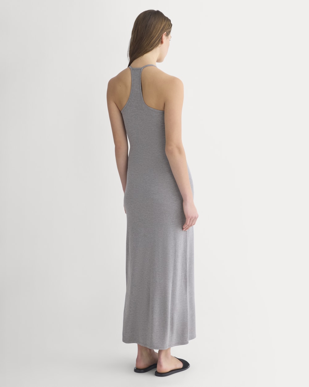 Racerback Maxi Knit Dress | Mid Heather Grey - Image 4