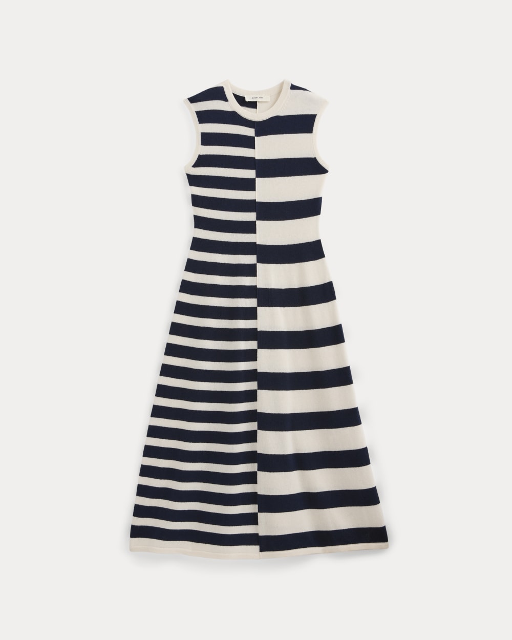 Striped Sweater Midi Dress | Bone/True Navy Duo Stripe - Image 2