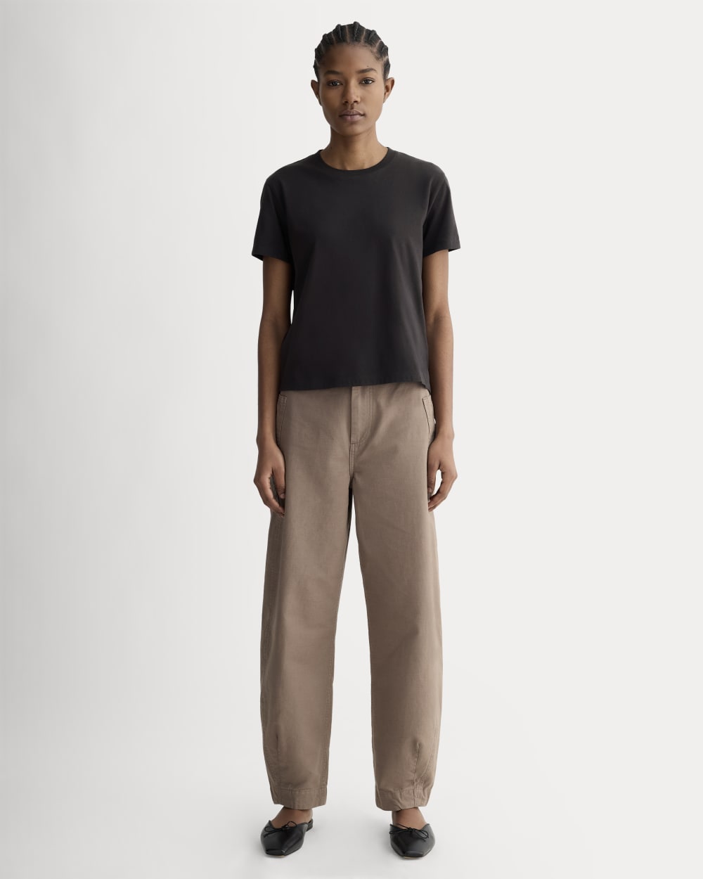 The Box-Cut Tee in Essential Cotton | Black | No Pocket - Image 3
