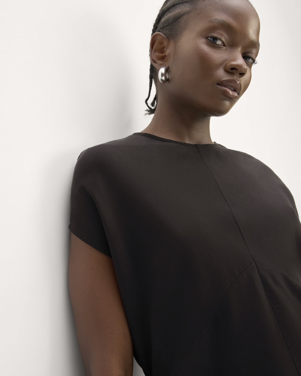 The Drape Top in Butterlite | Black - Image 4