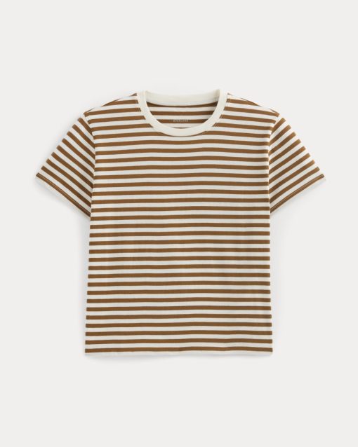 Alternative view of The Box-Cut Tee in Essential Cotton | Bone/Toffee | No Pocket
