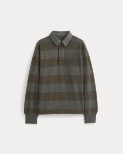 Alternative view of Vintage Rugby Pullover | Overdye Olive Night