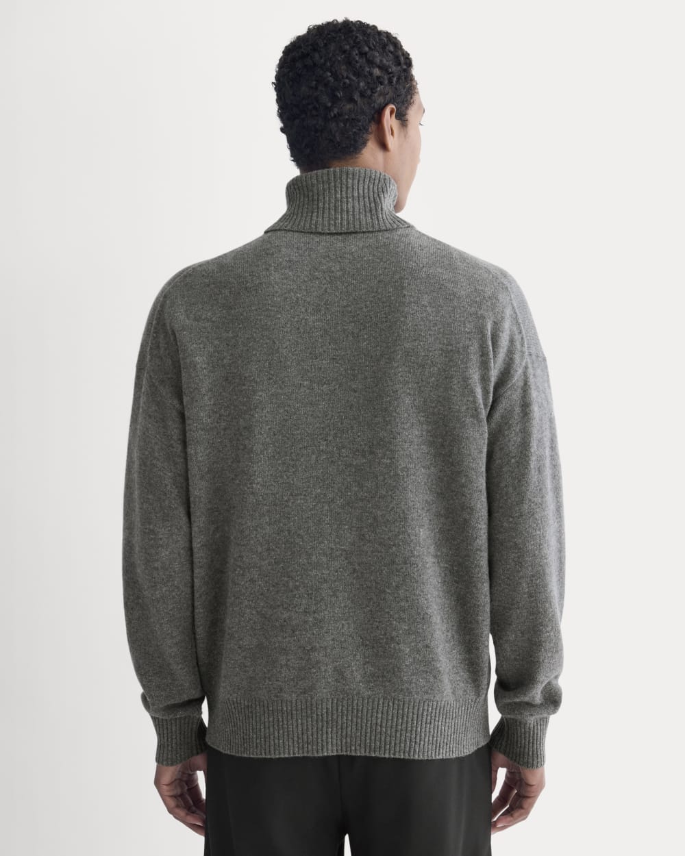 Luxe Merino Relaxed Turtleneck | Heathered Charcoal - Image 5