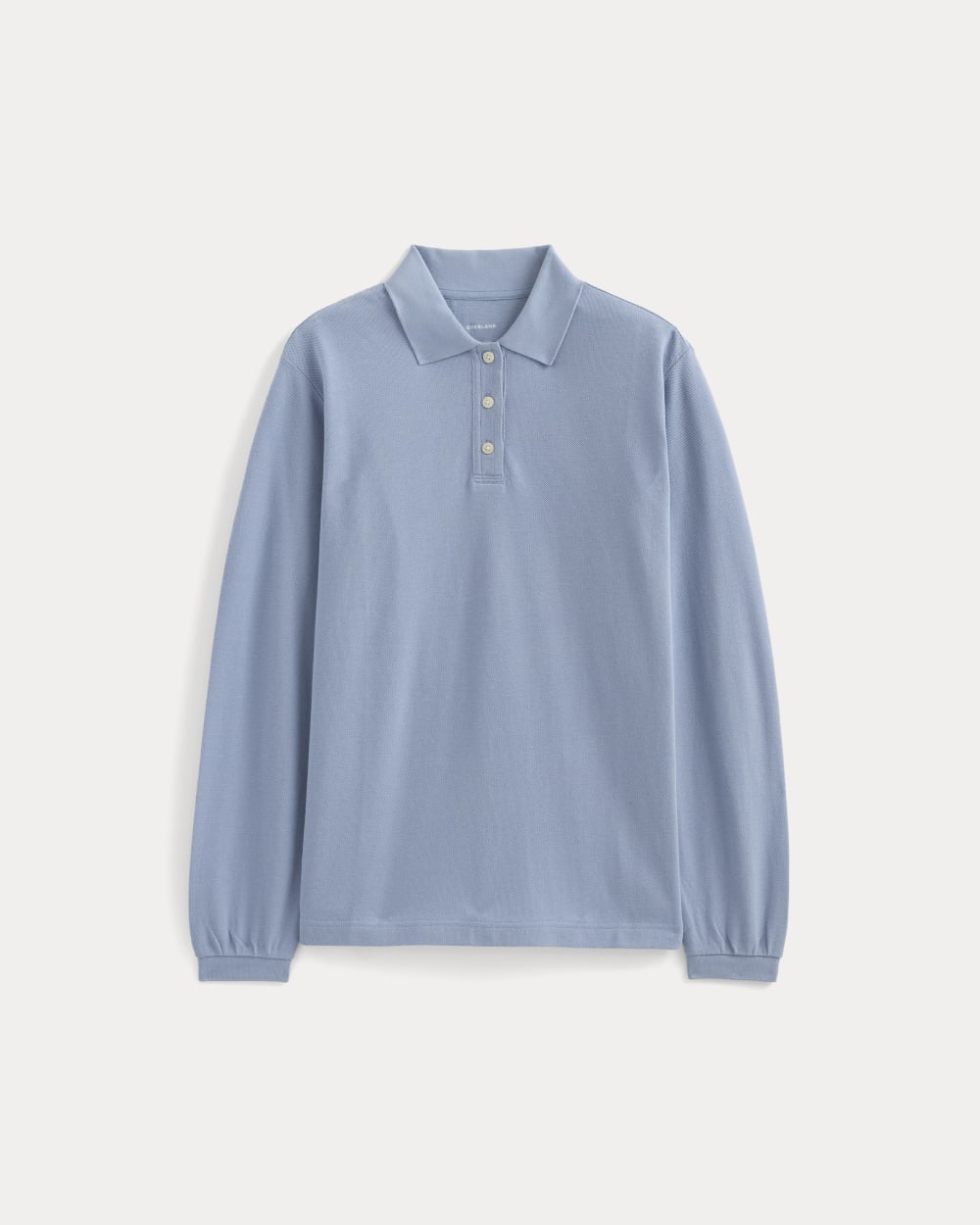 Oversized Pique Polo | Soft Blue - Image 2
