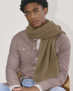 Alternative view of The Waffle Scarf | Camel
