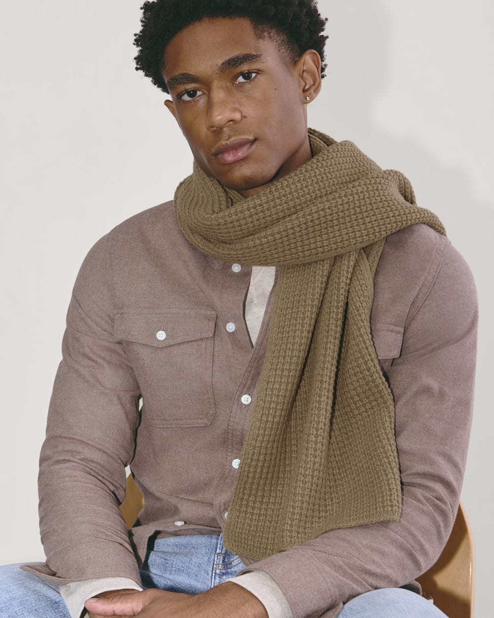 The Waffle Scarf | Camel - Image 2