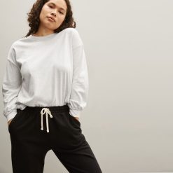 Alternative view of The Organic Cotton Long-Sleeve Tee |  Heathered Grey