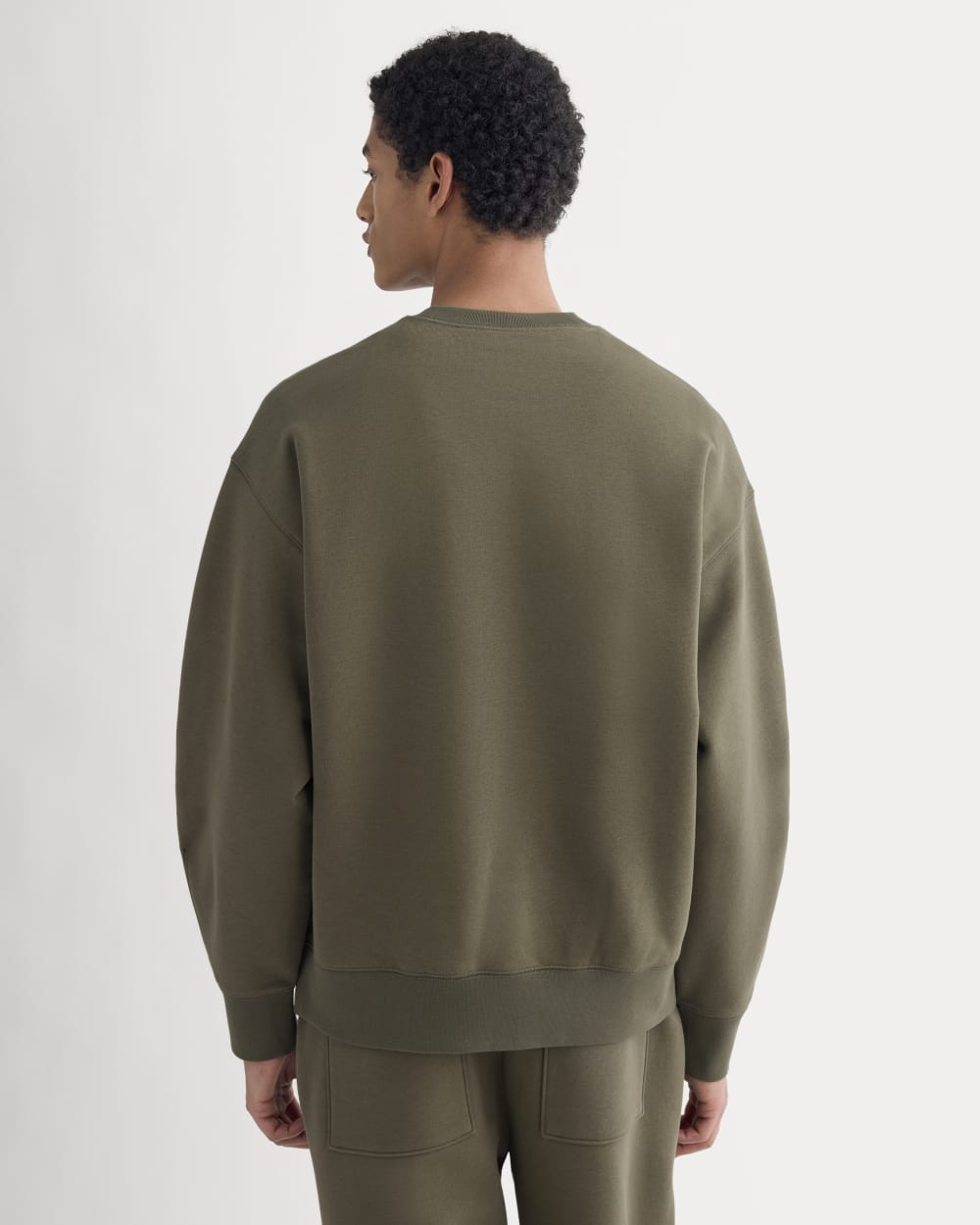Luxe Fleece Crew Pullover | Olive Night - Image 5