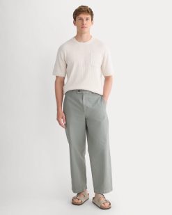 Cropped Slub Trouser | Agave Green