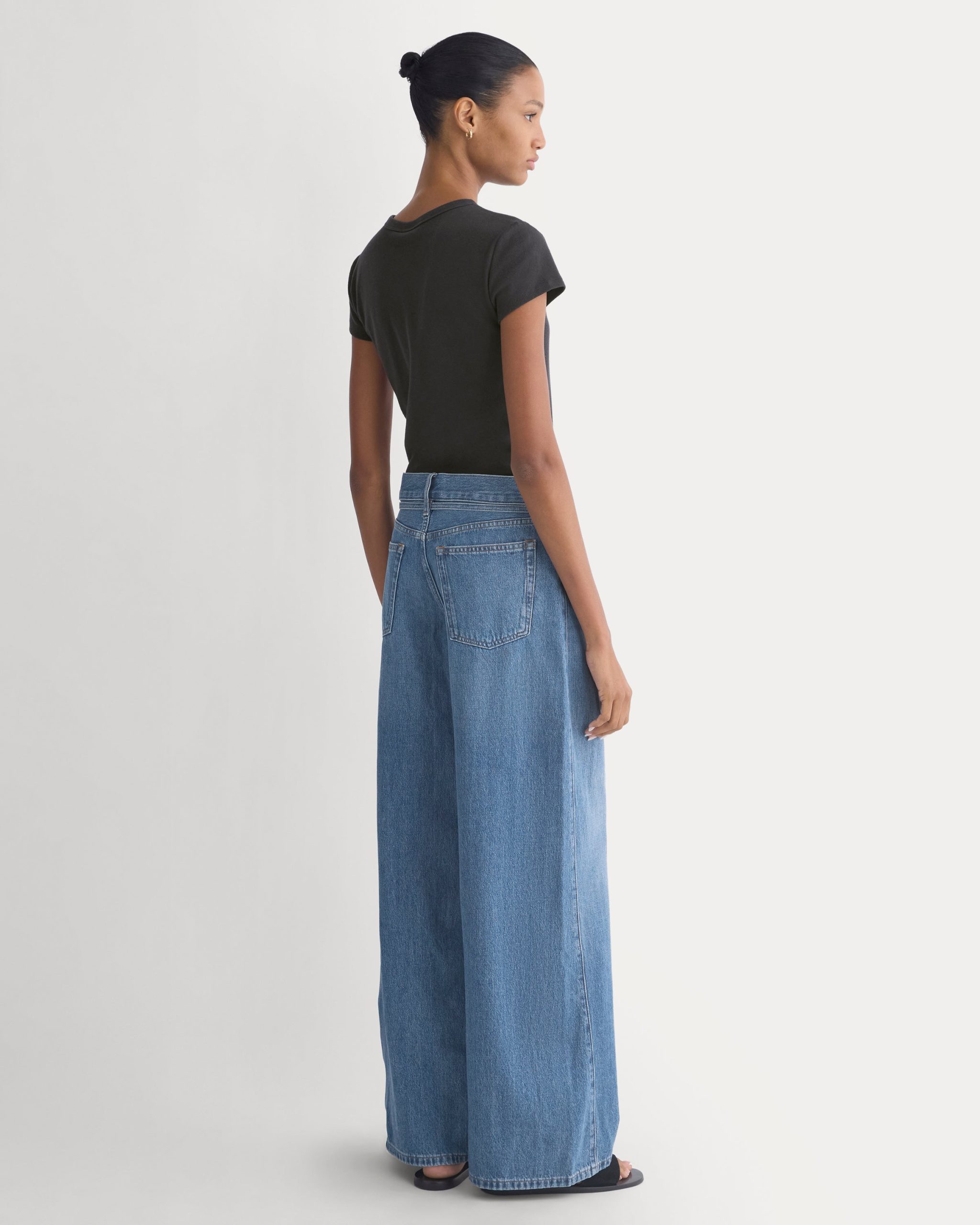 Lightweight Loose Wide-Leg Jean | Medium Indigo | Regular - Image 5