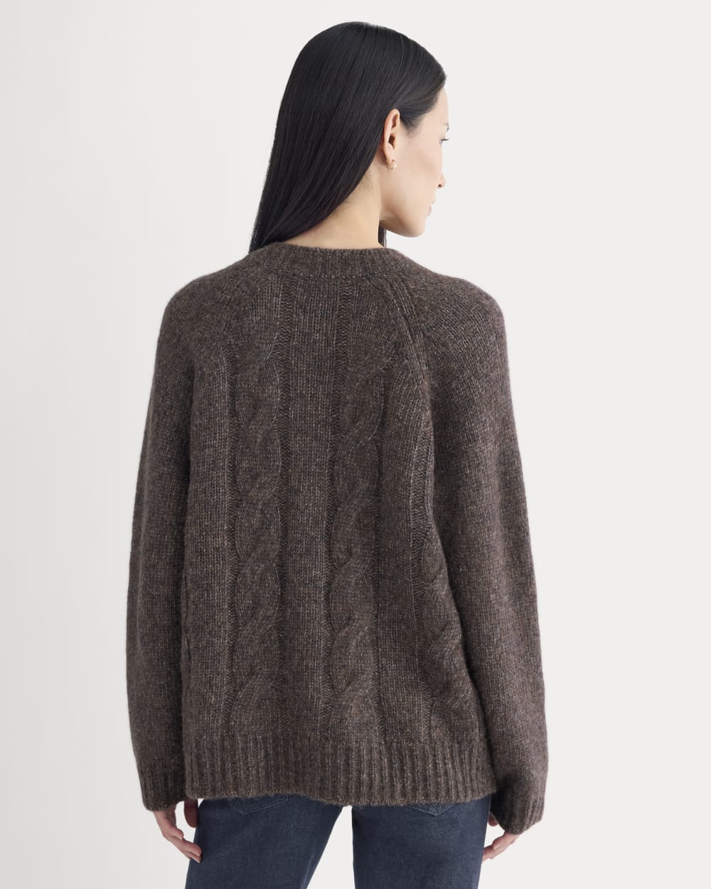 Cloud Cable Cardigan | Heathered Burgundy - Image 4