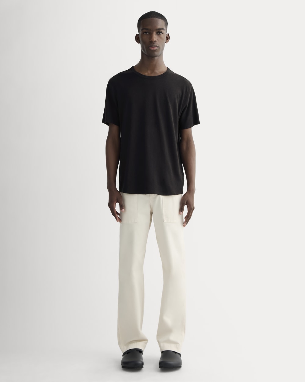 The Cotton Linen Tee | Black - Image 3
