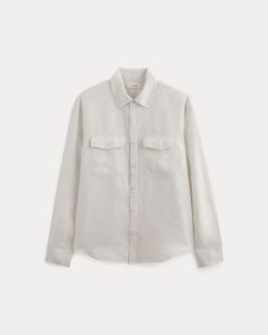 Alternative view of The Linen Utility Shirt | Natural Chambray