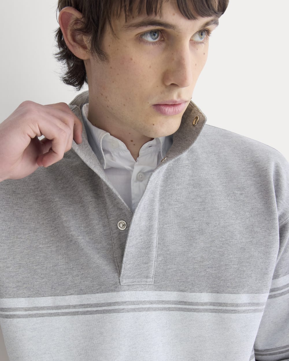 Off-Duty Terry Pullover | Vintage Heather Grey / Bone - Image 3