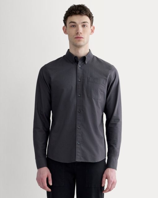 The Slim Oxford Shirt | Slate Grey | Tall