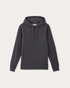 Alternative view of The Waffle-Knit Hoodie | Graphite