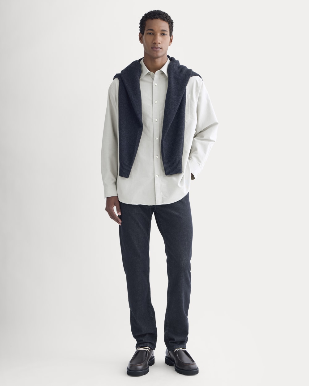 Oversized Oxford Shirt | Grey - Image 3