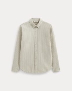 Alternative view of The Seersucker Long-Sleeve Shirt | Trench Coat Khaki / Natural