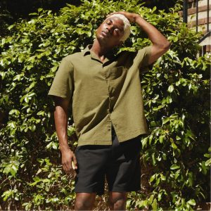 Alternative view of The Seersucker Short-Sleeve Shirt | Olive