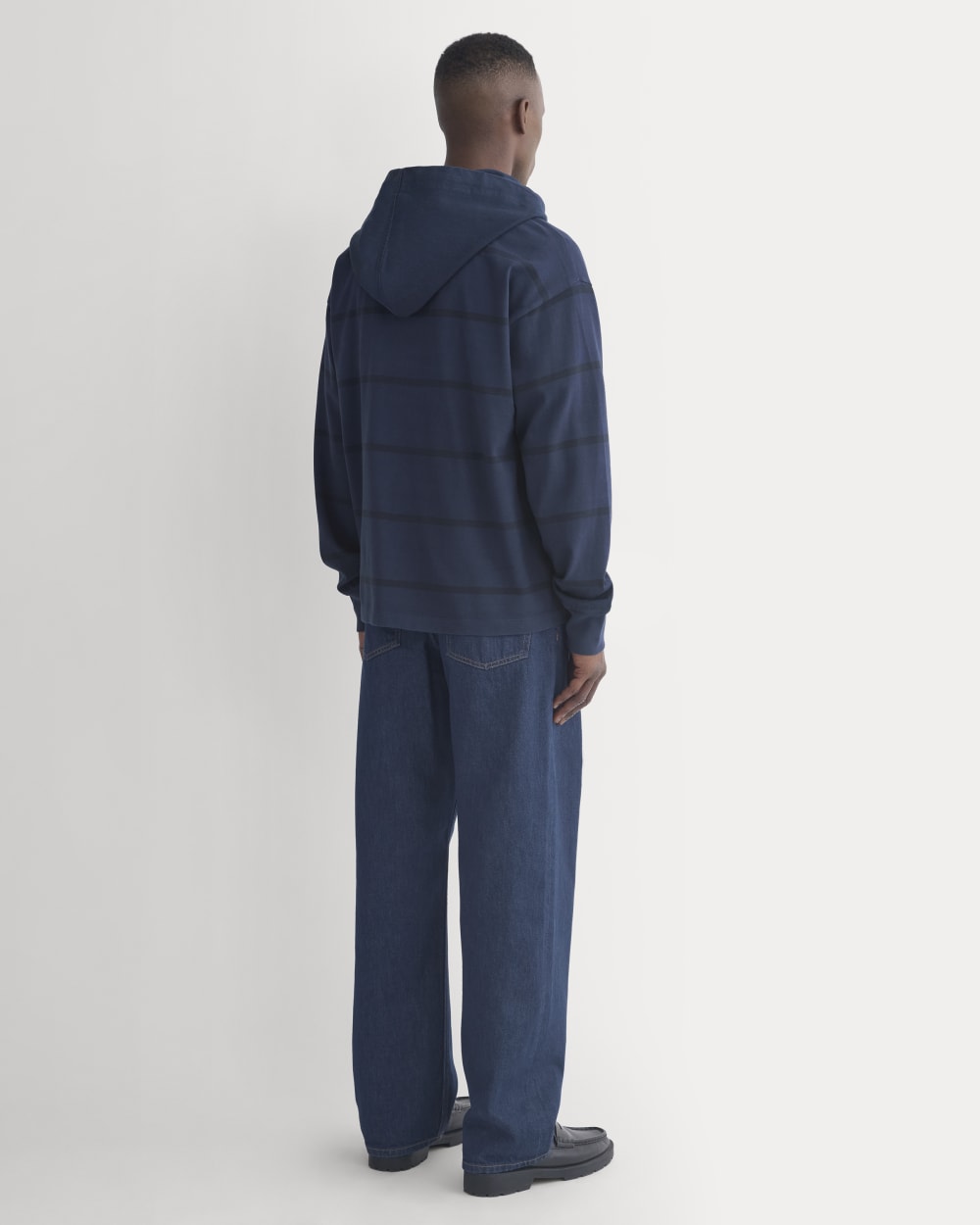 Vintage Rugby Hoodie | Dark Sapphire Stripe - Image 6