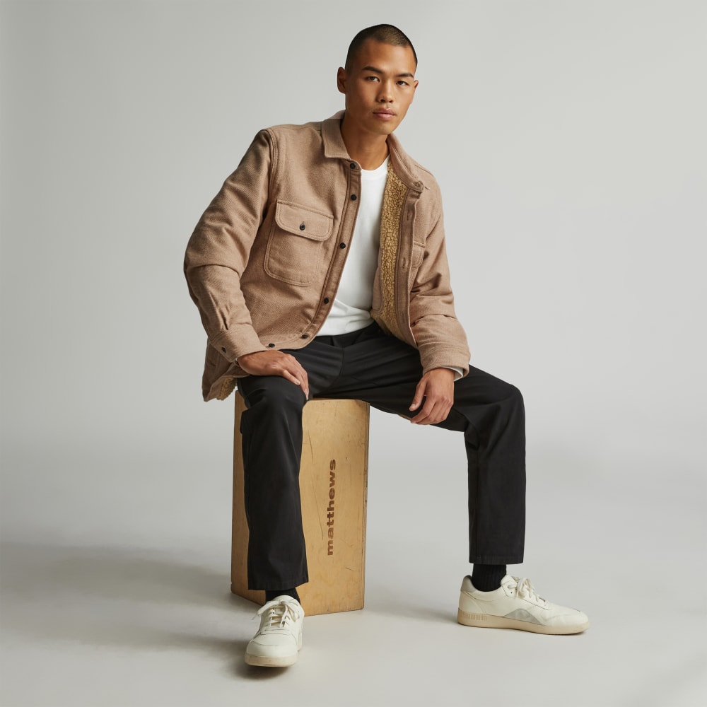 The ReNew Fleece-Lined Heavyweight Overshirt | Mushroom - Image 2