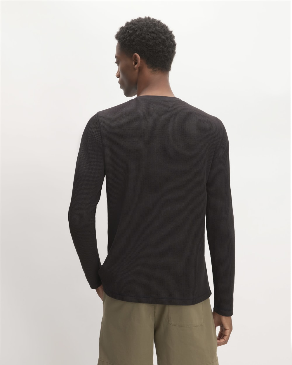 The Waffle Long-Sleeve Crew | Black - Image 4