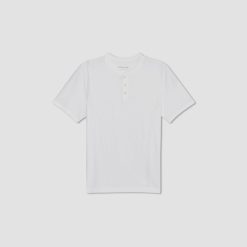 Alternative view of The Cotton Slub Henley | White