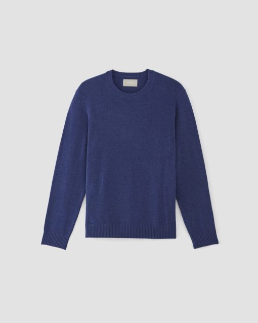 Alternative view of The Premium Merino Crew Neck Sweater | Bellwether Blue Heather