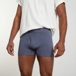 Alternative view of The Supima® Boxer Brief | Uniform | Heather Blue