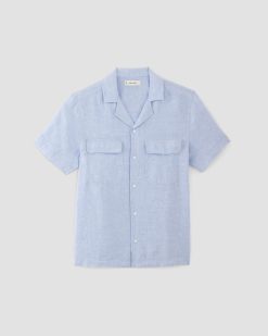 Alternative view of The Resort Shirt in Linen | Light Blue