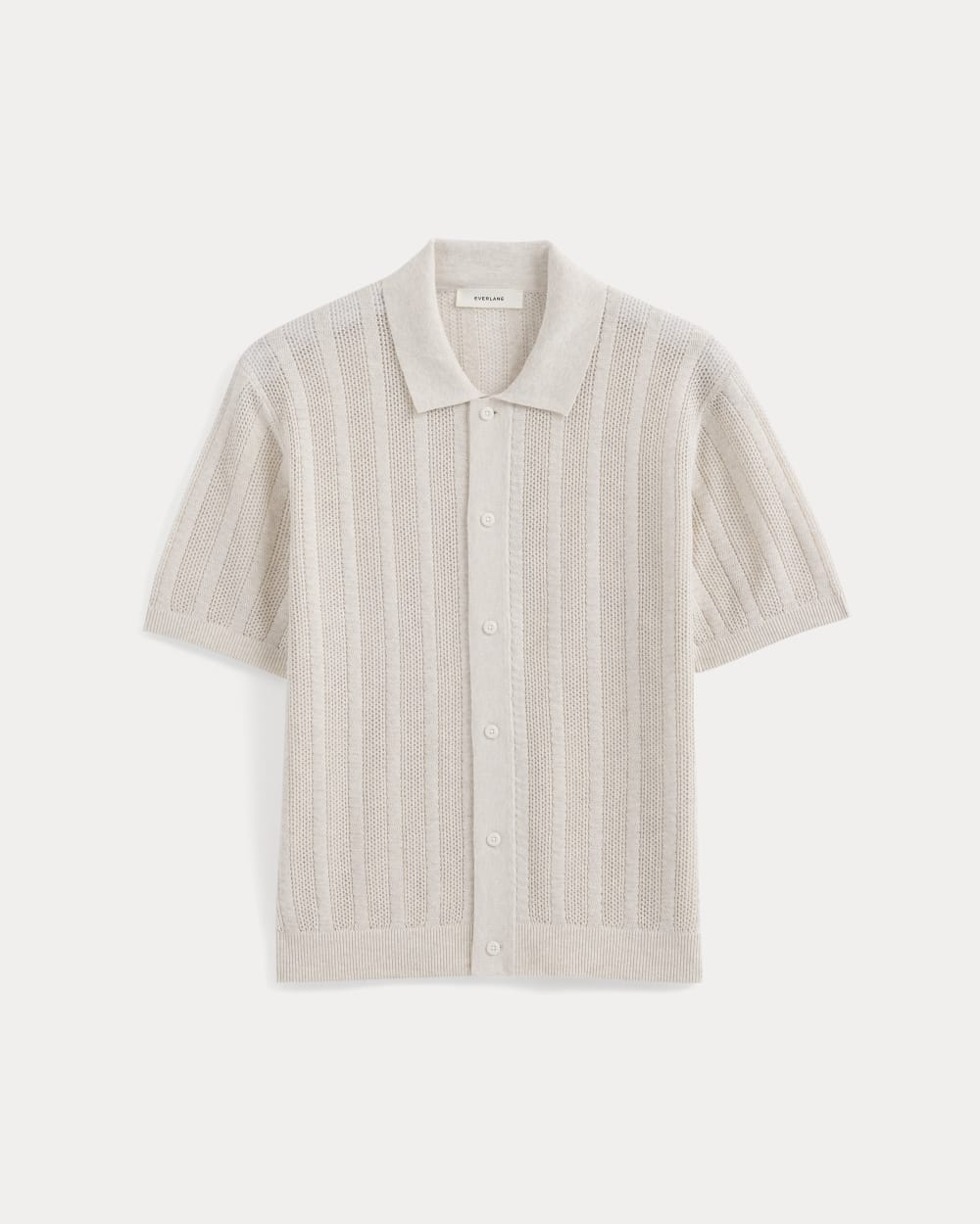 Textured Knit Resort Shirt | Heathered Oat - Image 2