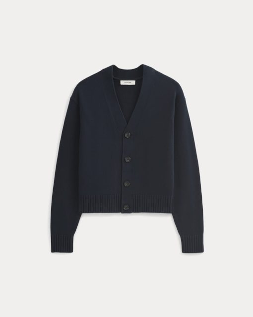 Alternative view of Cropped Cardigan in Everyday Cotton | Deep Navy