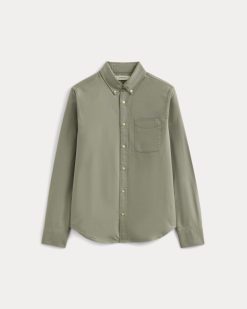 Alternative view of The Classic Oxford Shirt | Sage Green | Standard